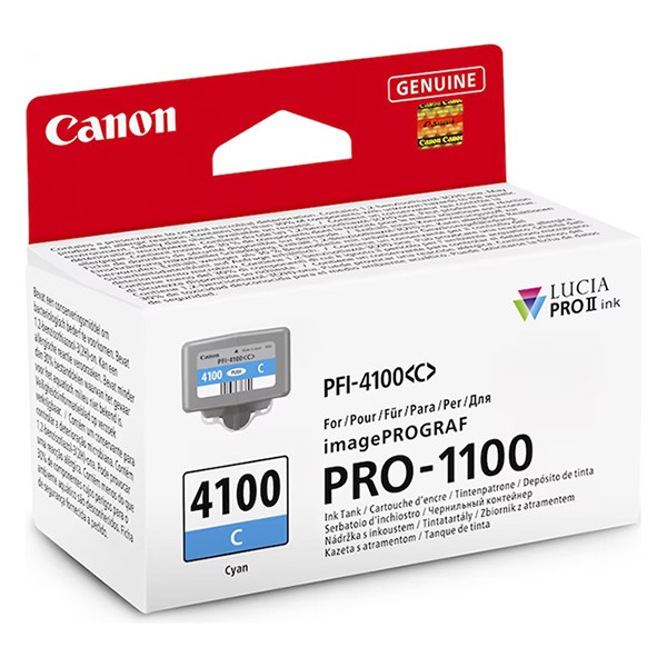 Cartucho de tinta cian Canon PFI-4100C para impresora Canon PRO-1100